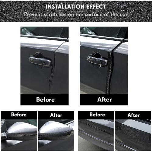 Frienda Car Door Edge Guards Door Sill Protector Automotive Entry Guard Anti Collision Scuff Sill Trim Protection Strips for Most Cars Vehicles Accessories(2.8 Inch Wide, 16.4 Feet,Black)