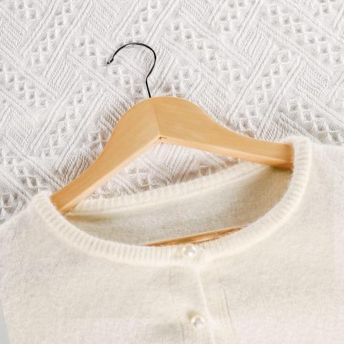 TOPIA HANGER Wooden Hangers 30 Pack, Wood Clothes Hanger Natural | Durable Coat Hanger, 360-Degree Rotatable Hook, Non-Slip Pants Bar, Shoulder Notches for Camisole Tops-CT34N30