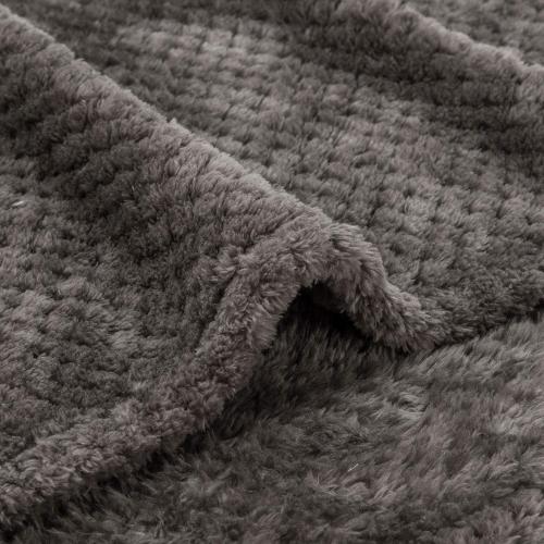 Fuzzy Blanket or Fluffy Blanket for Baby, Soft Warm Cozy Coral Fleece Toddler, Infant or Newborn Receiving Blanket for Crib, Stroller, Travel, Decorative (28Wx40L, XS-Eagle Grey)