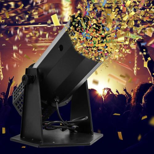 Black Professional Electric Confetti Machine - DMX Control Digital Confetti Cannon with Remote for DJ Party Nightclub Wedding Stage Concert Event Show Christmas