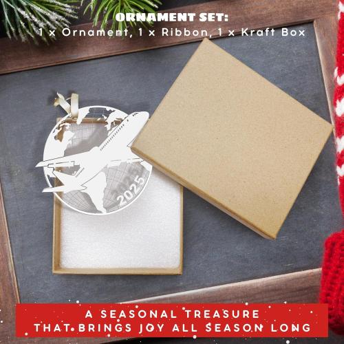 Airplane Ornament - Pilot Gifts for Men - Airplane Ornaments for Christmas Tree, Plane Aviation Ornaments - Travel Gifts for Travelers, Airplane Lovers, Flight Attendant - Acrylic Ornament