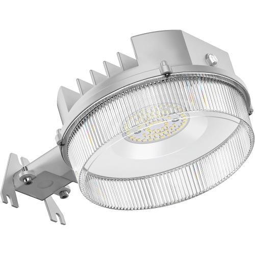 CINOTON LED Barn Light, Dusk to Dawn Outdoor Lighting, 42W 4950LM 5000K Daylight, Exterior Security Flood Light with Photocell, UL Listed, IP65 Waterproof Outside Area Fixture for Yard, Silver 1 Pack