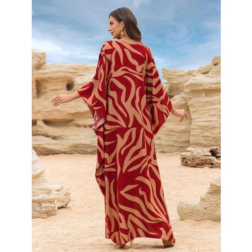Women’s Kaftan Beach Cover Up Dress Plus Size Summer Swimsuit Loungewear Maxi Dress