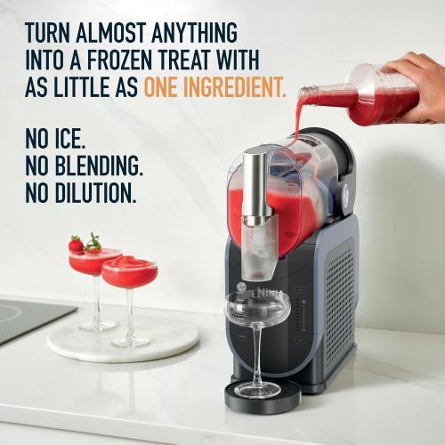 Ninja SLUSHi with RapidChill Technology, 88 oz. Frozen Drink & Slushie Machine, 5 Preset Programs, Margaritas, Frappés, and More, Premium Accents, Black, FS301