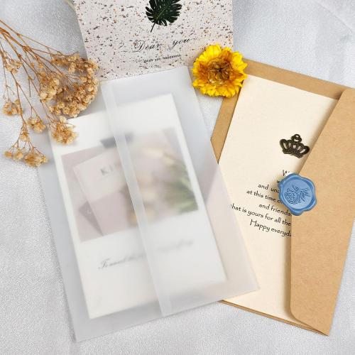 Pilloze 50 Pack Vellum Jackets for 5x7 Invitations - Pre-Folded 115GSM Wedding Invitation Wraps for Wedding, Invitation Cards, Greeting Cards, Baby Shower, Birthday
