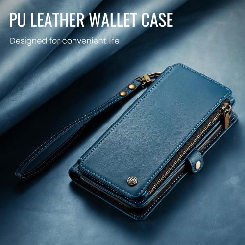 Defencase for iPhone 15 Wallet Case with RFID Blocking Card Holder, Blue