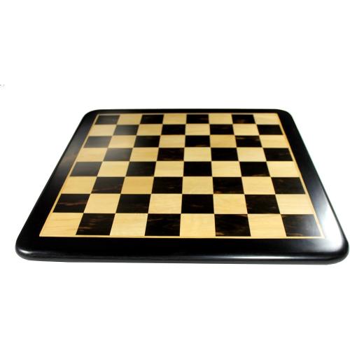 StonKraft Ebony Wooden Chess Board for Professional Chess Players - Appropriate Wooden & Brass Chess Pieces Chessmen Available Separately by Brand (21 x 21)