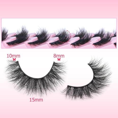FANXITON Wispy False Eyelashes Natural Look Short Mink Lashes 3D Faux Mink Eyelashes 7 Pairs Pack
