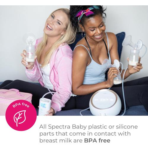 Spectra Baby S1 Plus Premier Rechargeable Breast Pump with Grey Tote Premium Accessory Kit - 24 mm