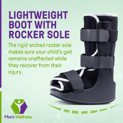 Pediatric Walking Boot For Kids - Sprained Ankle Pediatric Ankle Brace - Kids Walking Boot - Fits Children Ages 6.5-8 Years Old