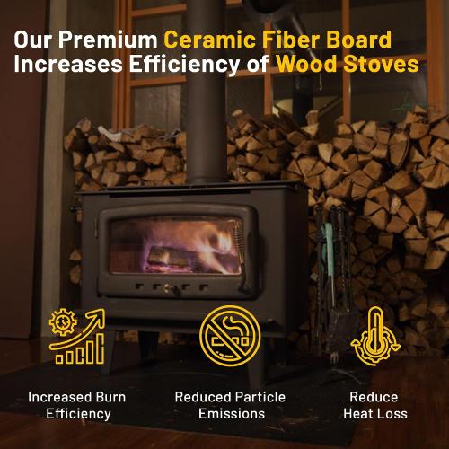 Lynn Manufacturing 1/2” Thick 24 x 36 2300F Smoke Free Ceramic Fiber Board Fireproof Insulation, 3324A