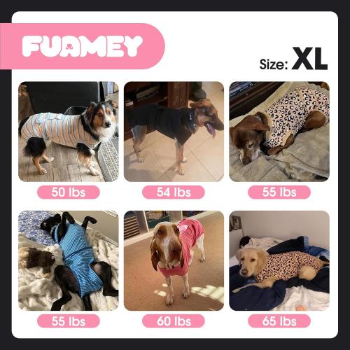 FUAMEY Recovery Suit for Dogs After Surgery,Soft Breathable Dog Bodysuit E-Collar & Cone Alternative Surgical Suit,Male Female Dog Neuter Spay Suits Anti Licking Wounds Onesie Blue Tie Dye XL