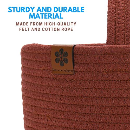 2-in-1 Baby Diaper Caddy Organizer - Cotton Rope, Nursery Storage for Boy, Girl - Changing Table, Car Basket - Portable Diaper, Wipes Holder - Versatile Nursery & Travel Organizer