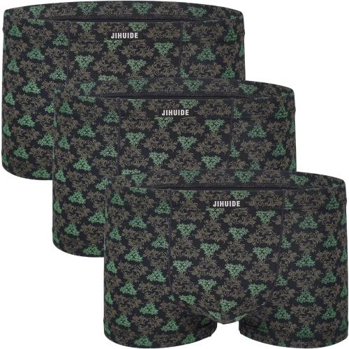 Men's Underwear, Men's Trunks, Boxer Briefs Men Pack, Men's Boxer Briefs, Trunk Underwear Men, Modal 2 or 3 Pack Green Flower