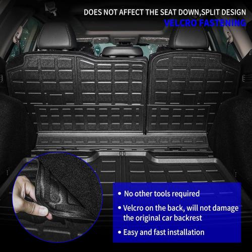 Rongtaod Floor Mats Compatible with 2023 2024 2025 2026 Honda CRV Trunk Liner Cargo Liner Cargo Mat Back Seat Cover Protector CR-V Accessories (Fit Lower Deck,Backrest Mats Trunk Mat Floor Mats)