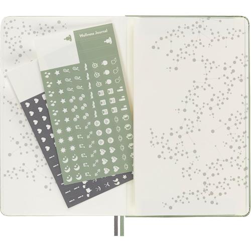 Moleskine Passion Journal, Wellness, Hard Cover, Large (5 x 8.25) Willow Green, 400 Pages
