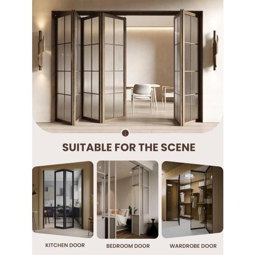 Bifold Door Hardware Repair Kit - 2 Pack Bi-fold Sliding Closet Door Hardware Kit for 7/8 to 1 Track, Folding Pocket Door Replacement Parts Set Include Top Bottom Pivots Bracket and Guide Wheel