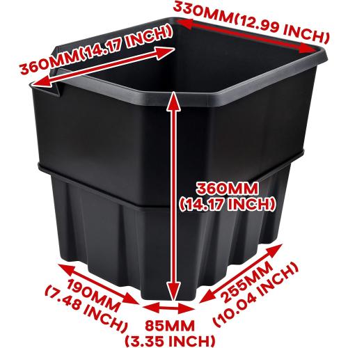 SAUTVS Under Seat Storage Box for Polaris Ranger 1000/XP 1000/Crew/Diesel 2018-2025, Poly Underseat Combined Storage Bin, Replace #2882910