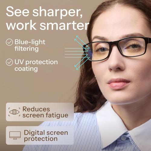Gaoye Professional Reading Glasses for All Day - Computer Readers with Blue Light Protection - Value Pack