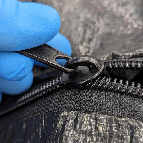Crime Scene Black Body Bag - Movie Style - With Dramatic Center Zipper - Adult Size