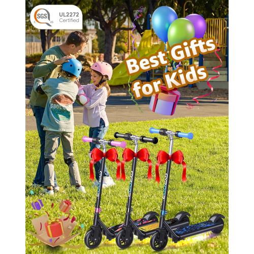 Gyroor H30 Max Electric Scooter for Kids, LED Dispaly, 150W Powerful Motor, Dual Brake System, Adjustable Height and Speed, Best Presents for Kids