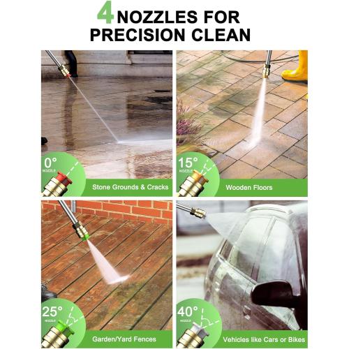 Electric Pressure Washer for Effortless Cleaning, 4800PSI Max 3.0GPM Power Washer, 4 Nozzles & Detachable Foam Cannon for Easy Use, Home/Driveway/Car Wash/Patio/Fence Power Washer with Surface Cleaner