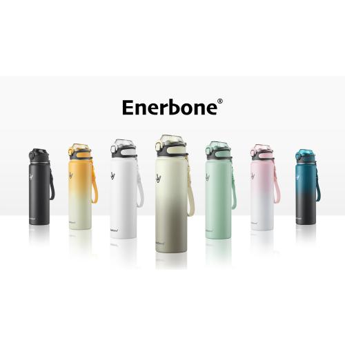 Enerbone 32 oz Insulated Water Bottle, Stainless Steel Bottle with Carrying Strap, Double-Wall Vacuum Insulation Design, Leakproof Sports Bottle with Straw, Keep Drinks Cold or Hot for Hours