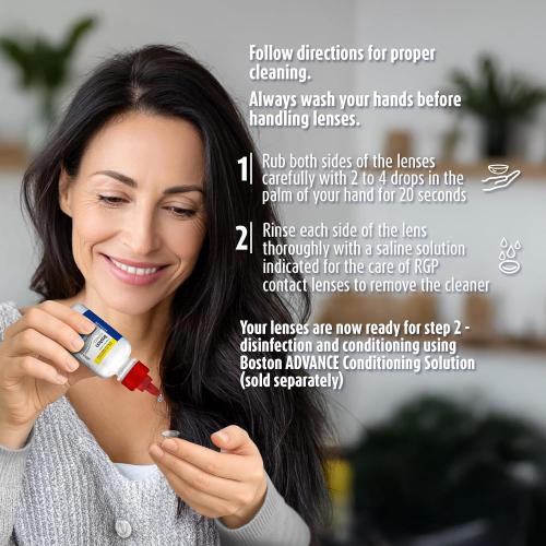 Boston ADVANCE Cleaner Contact Lens Solution for Rigid Gas Permeable Lenses from Bausch   Lomb, 1 fl. oz.