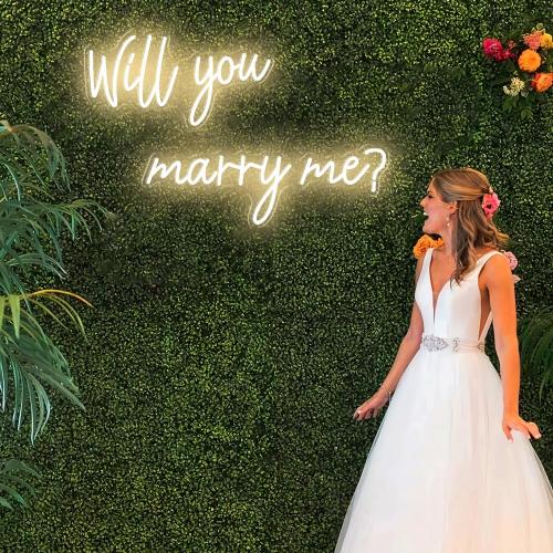 Will You Marry Me Neon Sign Large, 44 Dimmable Will You Marry Me Sign for Wall Decor, LED Neon Lights Sign for Engagement Party, Wedding, Proposal, Valentine's Day, Wedding Company, Warm White