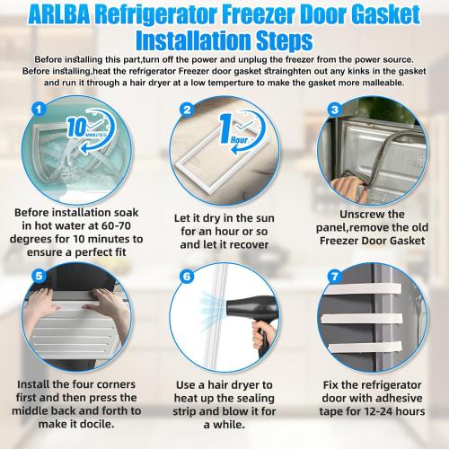 Upgraded 41x27 241872504 Refrigerator Door Gasket Seal Compatible with Frigidaire,Kenmore and Crosley Refrigerator Seal Replaces 240370904 240514604 240542104 240542116 white