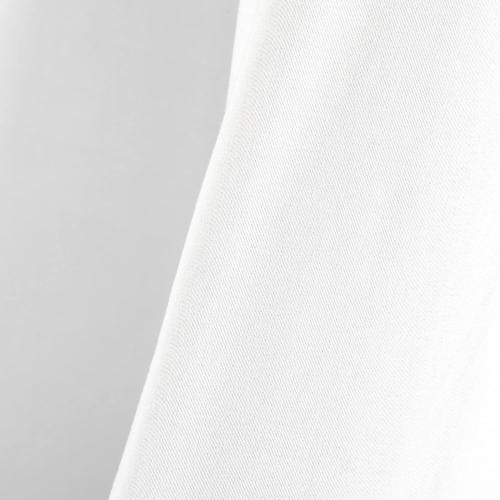 Lush Decor Block Border Grommet Blackout Window Curtain Panel Single 40 W x 84 L White & Navy - Blackout Curtains for Bedroom - White Curtains