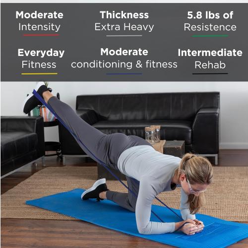 THERABAND Resistance Bands Set, Professional Elastic Band For Upper & Lower Body Exercise, Strength Training without Weights, Physical Therapy, & Pilates, Yellow & Blue & Black, Advanced