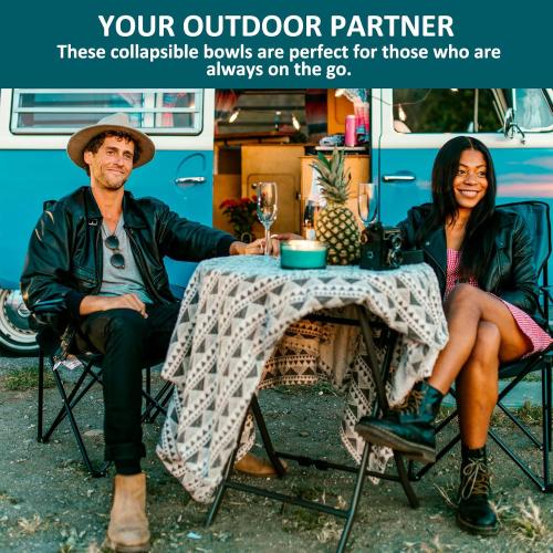 Collapsible Silicone Food Storage Containers Set with Lid & Air Vent, Foldable Lunch Containers, 10 Pack (6 Rectangular   4Round Bowls), BPA-Free, Space-Saving