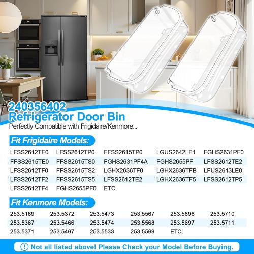 ALVAR 240356402 Refrigerator Door Bin for Frigidaire Door Shelf Replacement