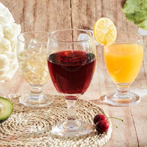 Patelai Set of 6 Water Goblet, 16 oz Clear Drinking Glasses Bulk Dishwasher Safe, Stemmed Water Glass for Juice Wine Beer Tea Sangria Cold Beverages, Reusable Glassware for Home Party Restaurant
