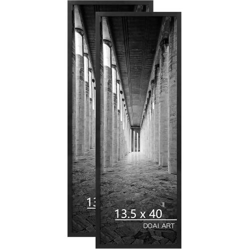 Poster Frame Black 2 Pack, Poster, Picture Frames with HD Plexiglass for Horizontal or Vertical Wall Mounting, Durable Scratch-proof Safe and Artistic