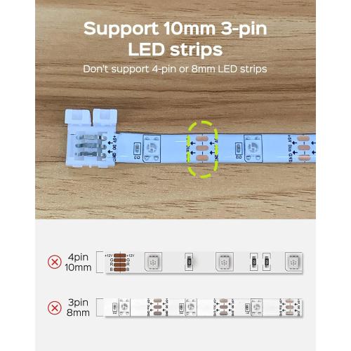 JACKYLED 30 Pcs 3-Pin LED Connectors, 10mm L Shape LED Strip Connectors Unwired Solderless Gapless Adapter Connectors Terminal Extension 12V 72W for WS2811 WS2812B SK6812 LED Strip -10 Packs