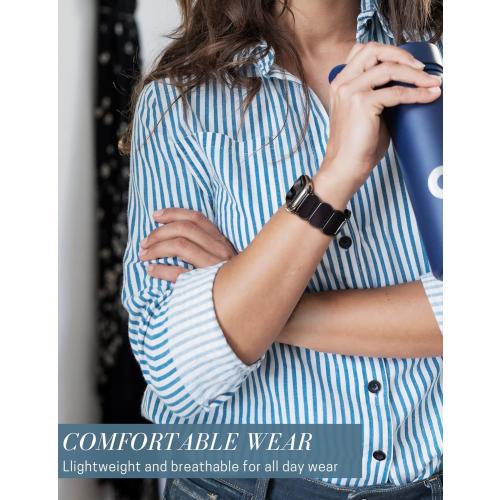 Heesch Tortoise Stretchy Watch Band Compatible with Apple Watch Serise Ultra/SE/8/7/6/5/4/3/2/1, Resin Cute Watch Strap Wristband for iWatch Bracelet for Women Men Girls, 38/40/41mm, 42/44/45/46/49mm, Oval Version