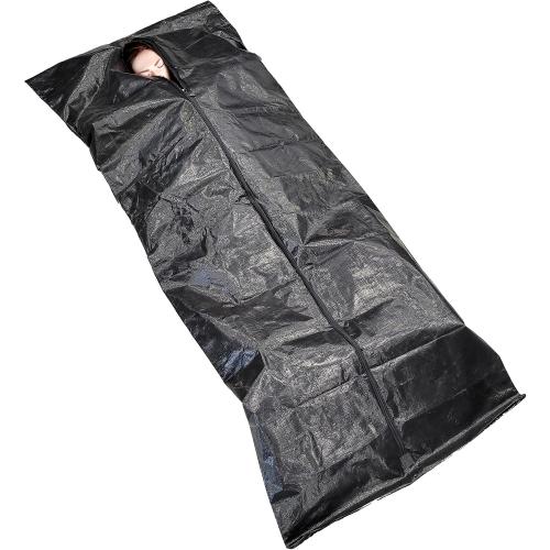 Crime Scene Black Body Bag - Movie Style - With Dramatic Center Zipper - Adult Size