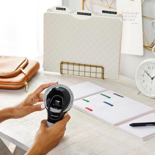 Dymo Embossing Organiser Xpress Pro Bundle Retro Label Maker, with 3 Black Tapes