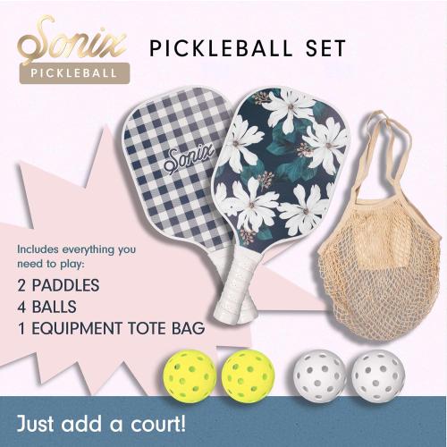 Sonix | USAPA Approved | Pickleball Paddles Set of 2 | Fiberglass Surface Pickleball Set with 2 Rackets, 4 Balls, & Bag