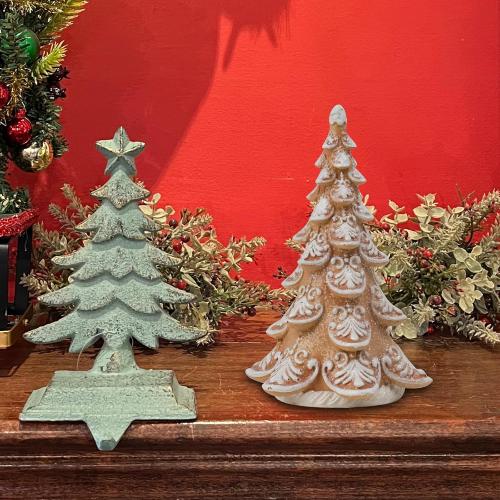 Cynkeyee Gingerbread Christmas Decorations Xmas-Tree Collectible-Figurines - Christmas Decoration Party Decorations Gift for Women Table Centerpiece 3.5x3x5.5 Inch