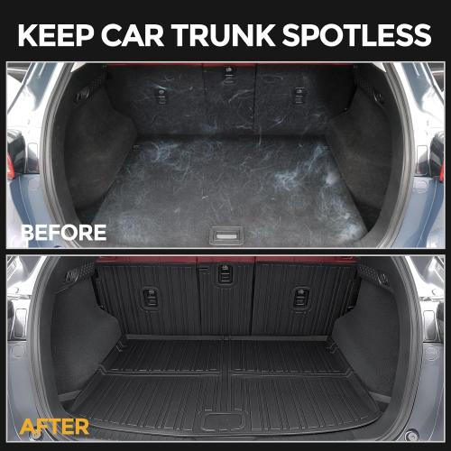 Floor Mats for Mazda CX-5 2017-2025, All Weather Floor Mats Trunk Cargo Liner with Backrest Protectors and Door Sill Guards Accessories, Full Coverage Set