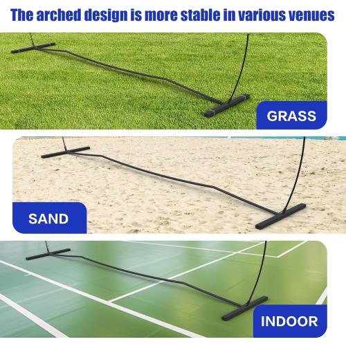 Volleyball Net, 14FT Portable Volleyball Net for Backyard, Adjustable Height and Instant Setup, Professional Freestanding Training Practice Set for Indoor and Outdoor with Carry Bag