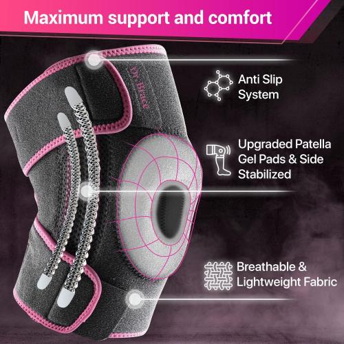 DR. BRACE ELITE Knee Brace with Side Stabilizers & Patella Gel Pads for Maximum Knee Pain Support and fast recovery for men and women-Please Check How To Size Video (Orion's, X-Large)