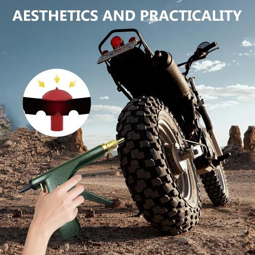 Tire Repair Kit Mushroom Plug - Heavy Duty Tubeless Puncture Fix for Cars, Motorcycles, Trucks, ATV, Tractors - Professional Flat Tire Patch Kit with 16 Plugs (Green)