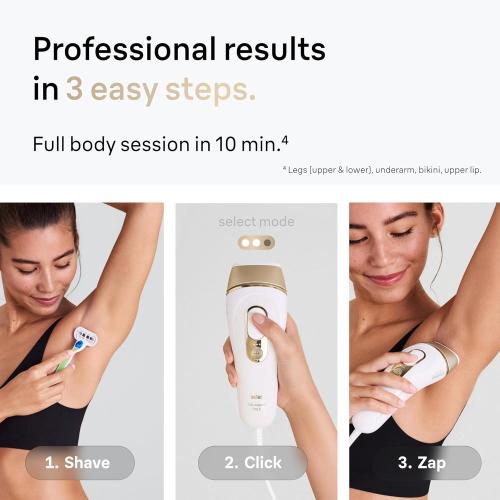Braun Smart IPL, Silk·Expert Pro 5: at Home Laser Hair Removal for Women and Men, Permanent Visible Hair Reduction in Hair Regrowth for Body & Face, Soft Pouch and Precision Head, IPL5157