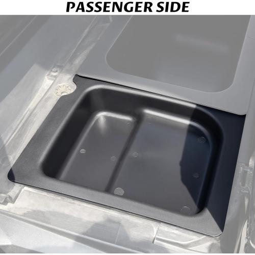 SAUTVS Left & Right Under Seat Storage Box for Ranger 570 500 15-21, Underseat Storage Bin Set Organizer Tray for Polaris Ranger 500 570 Mid Size 50 Wide 2015-2021 Accessories (2PCS, Left & Right)