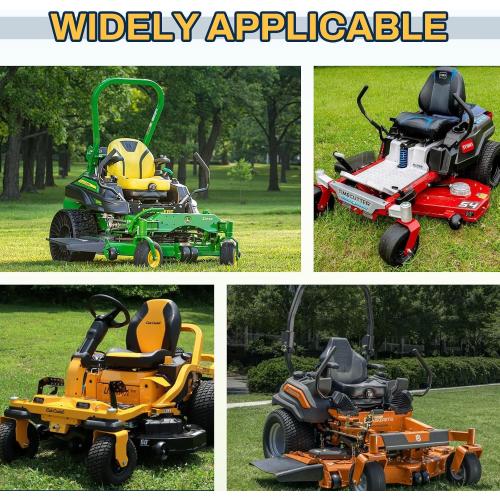 13x6.50-6 Flat Free Lawn Mower Tire, Zero Turn Mower Front Tires, 13x5x6 Solid Lawn Mower Tires for Residential and Commercial, with Centered Hub, 2 Pack