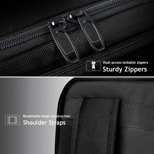 MATEIN Carry on Backpack, 40L Flight Approved Large Travel Laptop Backpack, 17 Inch Water Resistant Luggage Computer Daypack College Weekender Overnight Bag for Men & Women, Black
